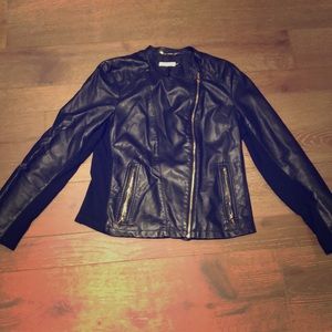 Calvin Klein black leather jacket